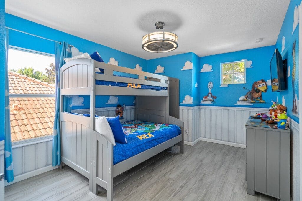 Bunk bed room in Windsor Hills—ideal for families planning a Disney vacation with kids
