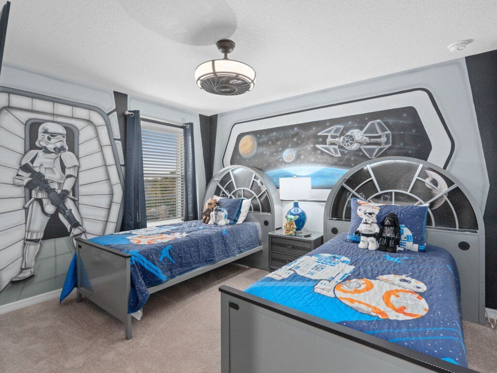 Star Wars twin beds at Chillax Inn Kaipo