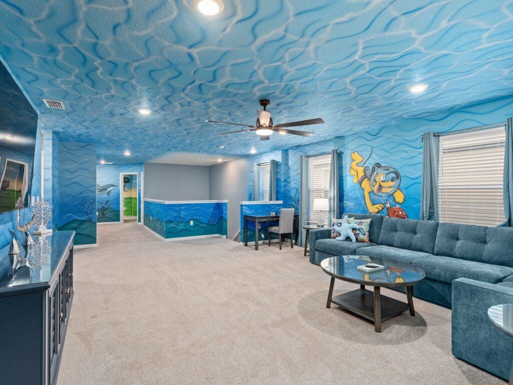 Under the sea upstairs living room at Chillax Inn Kaipo