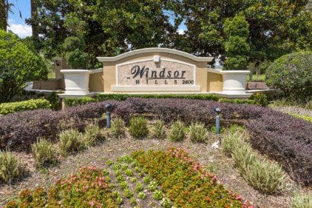 Front gate of Windsor Hills Resort, close to family-friendly restaurants near Windsor Hills Resort in Kissimmee